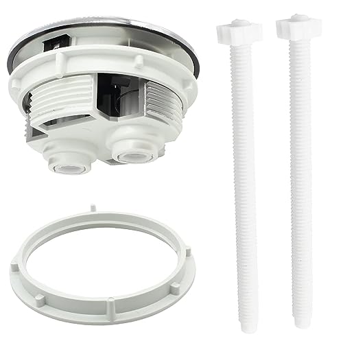 38mm Toilet Flush Button Replacement,2 Pack Toilet Dual Flush Push Button,Round Head Toilet Flush Button Replacement Accessories for Bathroom Toi