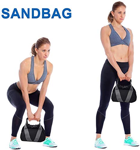 Namvo Weight Kettlebell Sandbag, Adjustable Weightlifting Training Filled Fitness Workout Bag Comfortable Handle Buckle Lock Portable Sandbag for