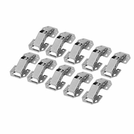 10pcs Cabinet Hinge No-Drilling Hole Furniture Hinges Soft Close Hinge for Inset Kitchen Cabinet Cupboard Wardrobe Doors