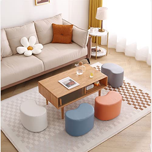 LUKEO Small Bench, Living Room, Coffee Table, Sofa, Technology Cloth, Seat (Color : A, Size : Talla �nica)