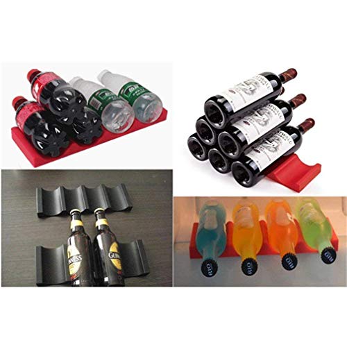 Happy Fox | Bottle and Can Stacker for Fridge,Hold Maximum 15 Bottles, Perfect for Bar Cabinet BBQ Party Pack of .(Red 2)…