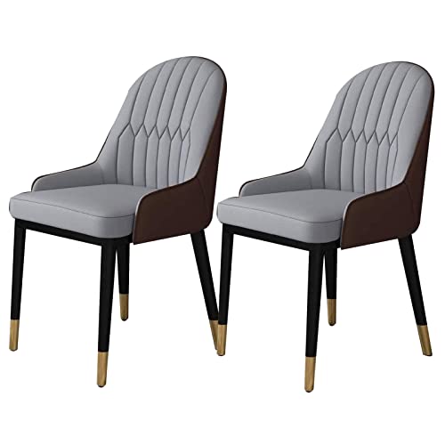 Kitchen Dining Room Furniture Chairs Kitchen Living Room Dining Chairs Set Of 2,Modern PU Leather High Back Padded Soft Seat Dining Chairs,Water