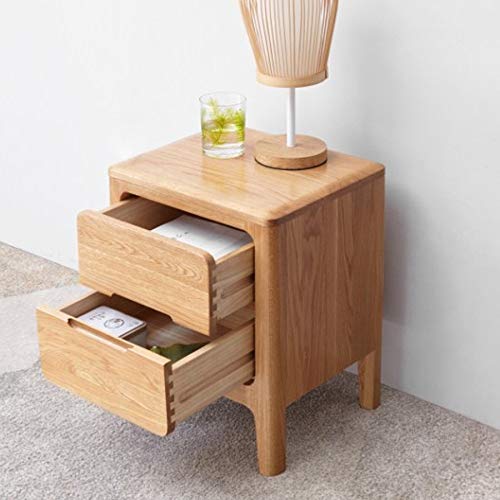 JYDQM All Solid Wood Bedside Table, Minimalist Bedroom Minimalist Storage Cabinet