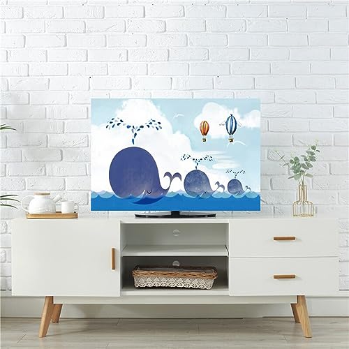 Qvo Universal 22-80in TV Protection Cover,TV Screen Protector European Artwork Dustproof TV Dust Cover For LCD LED Plasma Hanging TV(Size:30/32in