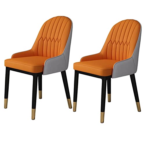 Kitchen Dining Room Furniture Chairs Kitchen Living Room Dining Chairs Set Of 2,Modern PU Leather High Back Padded Soft Seat Dining Chairs,Water