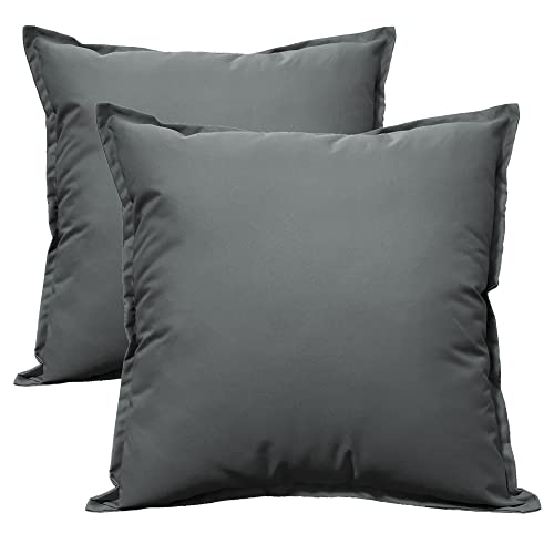 Olivia Rocco Pack of 2 Waterproof Cushion Cover Outdoor Garden Breathable Decorative Cushions Covers for Patio Bench Sofa Furniture Indoor Living