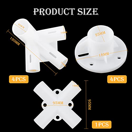 Gazebo Connectors,9 Pcs Gazebo Replacement Spare Parts for 3x3 m Gazebo Awning Tent Feet Corner Center Connector,Gazebo Spares Parts Connector 25