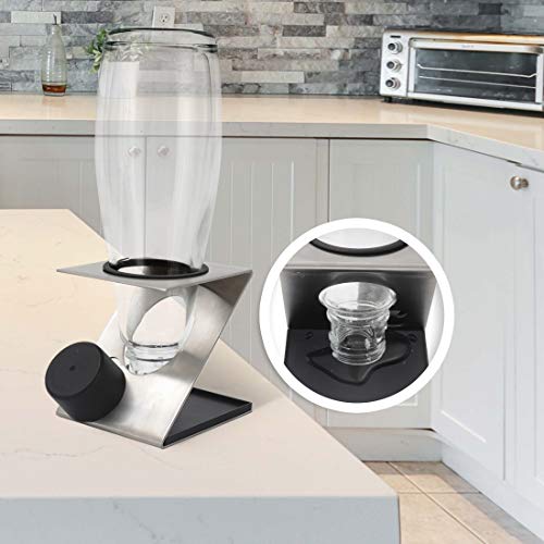 LEVIVO Bottle Holder / Drying Rack for Home Soda Maker Bottles, glass & PET, includes a Drip Catcher Tray, Premium Quality, Clever Z Design, Avai