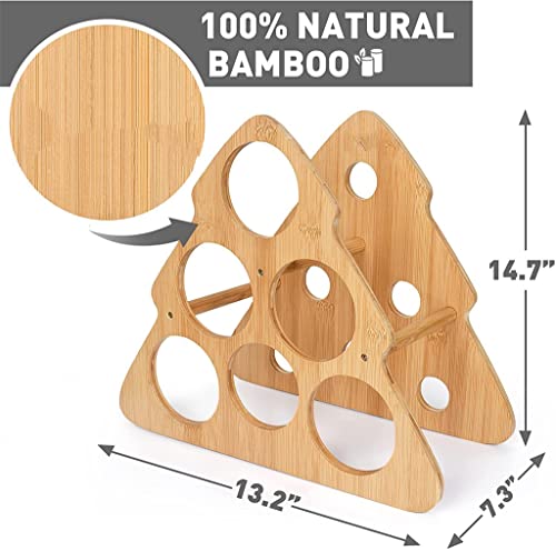 MGWYE Red Wine Rack Ornaments Wine Rack Solid Wood Display Rack European Living Room Household Red Wine Bottle Rack