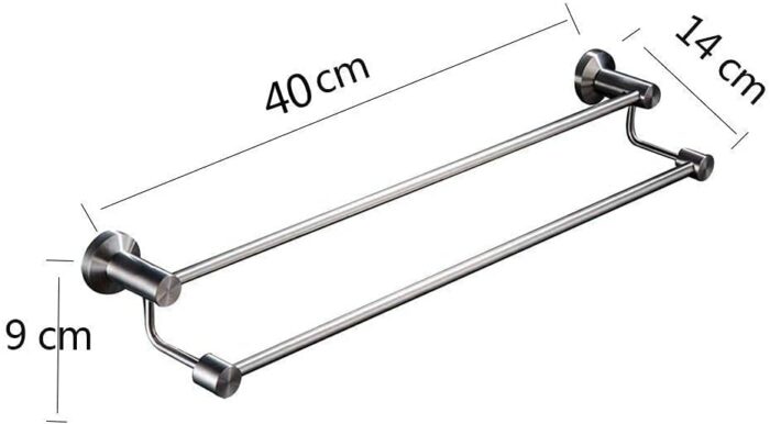 Towel Rack Towel Bar Towel Rail 304 Stainless Steel Double Lever Towel Bracket Towel Rail Wall Hanging Towel Holder for Bathroom Balcony Kitchen