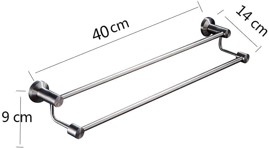 Towel Rack Towel Bar Towel Rail 304 Stainless Steel Double Lever Towel Bracket Towel Rail Wall Hanging Towel Holder for Bathroom Balcony Kitchen