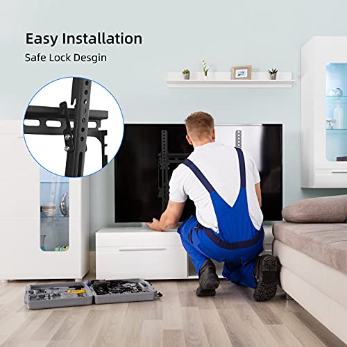 suptek TV Wall Mount, TV Brackets for Most of 26-55 inch LED/LCD/OLED Flat & Curved TV Support 45kg, Max VESA 400x400mm Tilt TV Brackets, TV Brac