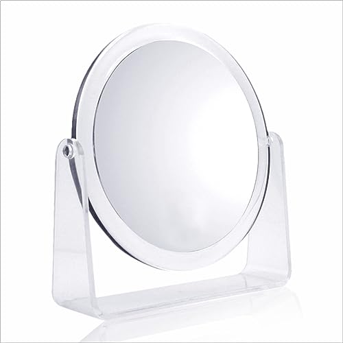 Makeup Mirror Double Sided Anti Fog Bedroom Mirror Shaving Desk 360° Rotation Dressing Table Vanity Hand Magnifying Mirror Demister Bathroom Mirr