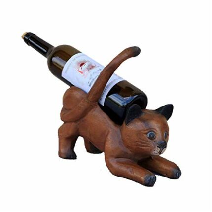 CZDYUF Wooden Wine Rack - Wood Wine Rack Solid Wood Crafts, Wine Display Stand（25 * 22 * 10cm）