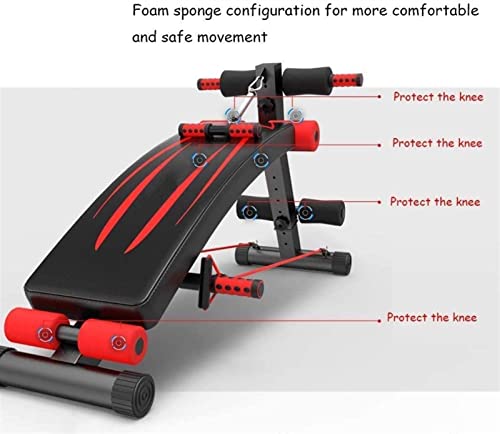 WZLYHD Push Up Bar Stands Adjustable Bench Sit Up Bench Sit-up Board Black Multi-Workout Abdominal Hyper Back Extension Bench Maximum Load 550 Lb
