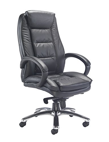 Office Hippo Executive Leather Faced Chair, Black