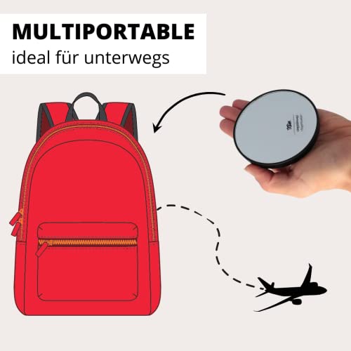 PARSA Beauty Suction Cup Shower Mirror Bathroom Mirror with 10x Magnification Black Matte