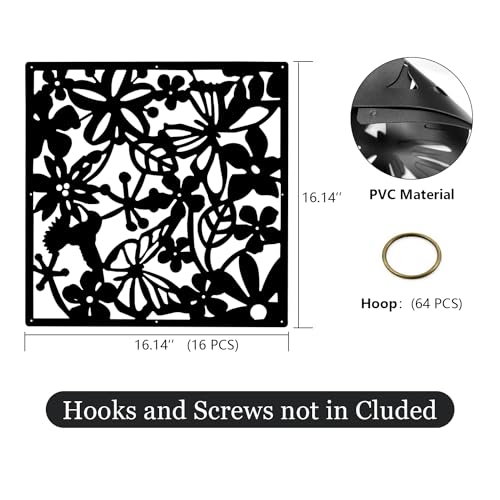 Room Divider, Portable Room Partition for Room Separator, Living Room Bedroom Dining Room 16 PCS, Black