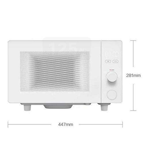 SZDQX Countertop Microwave Oven with Compact Size, Position-Memory Turntable, Sound on/Off Button, Custom Cooking Mode, 20L,700W, White
