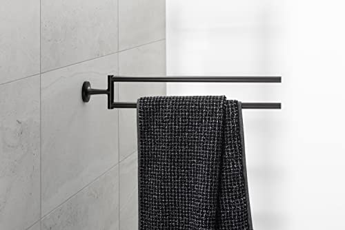 Duravit Starck T Towel Rail, Brass, Matt Black, One Size