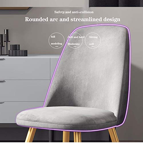 Kitchen Dining Room Furniture Chairs Velvet Reception Dining Chair Soft Cushion Seat And Back Non-slip Metal Legs For Living Room Patio Office Ki