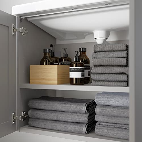 Ikea TVÄLLEN/ENHET wash-basin cabinet with 2 doors, 84x43x65 cm, grey frame/grey Pilkån tap