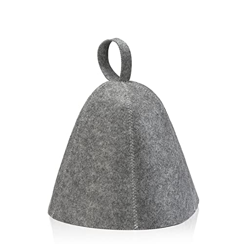 Sauna Hat Felt Sauna Hat Grey Sauna Hat Heat Resistant Shower Cap for Women Men Head Protection