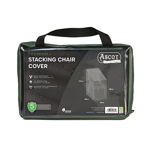 Ascot Premium Stacking Chair Cover - 61 X 68 X 68/107 (H) cm Modern Grey