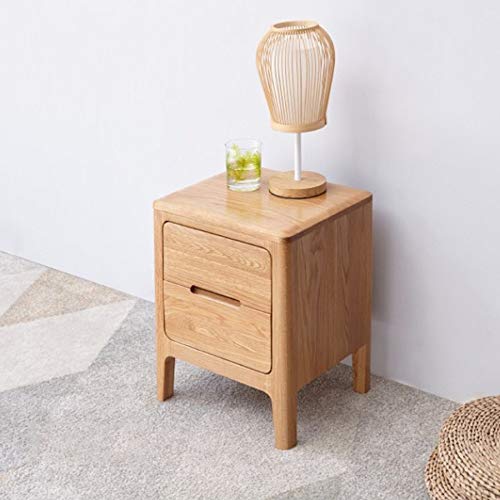 JYDQM All Solid Wood Bedside Table, Minimalist Bedroom Minimalist Storage Cabinet