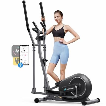 Elliptical Machine with Exclusive MERACH App, Compact Elliptical Training Machines for Home Use, Ultra-Quiet Elliptical Trainers, 16-Level Magnet