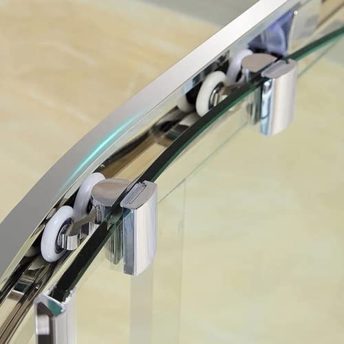 Nicoone 4PCS Shower Door Wheels,23mm Top and Bottom Shower Door Rollers,Zinc Alloy Shower Door Replacement Rollers for Both Flat Sliding/Curved S