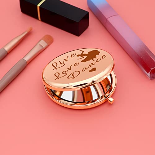 Dancer Gift For Women Compact Makeup Mirror Dance Lover Gift For Teacher Ballerina Dancer Ballet Girl Daughter Graduation Birthday Gift Compact M