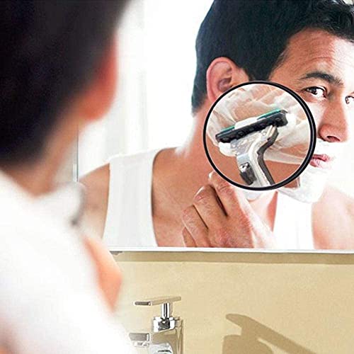 LYPER 5X Magnifying Mirror with 2 Suction Cups, 3 Inches Round Multifunction Magnifying Mirror for Cosmetic, Shaving, Blackhead/Blemish Removal (