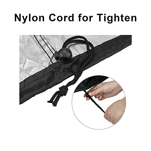 HomeMiYN Egg Chair Cover Patio Hanging Chair Cover, Outdoor Swing Chair Cover with Zipper, Waterproof Windproof Oxford Fabric Durable Garden Furn