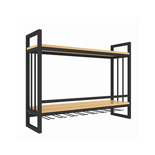 KEppd Wine Holder Wall Decor/Wall Wine Racks for Wine Bottles and Glasses Decor Rustic/Hanging Wine Holder/Wine Shelf Wall Mounted Glass Holder/W