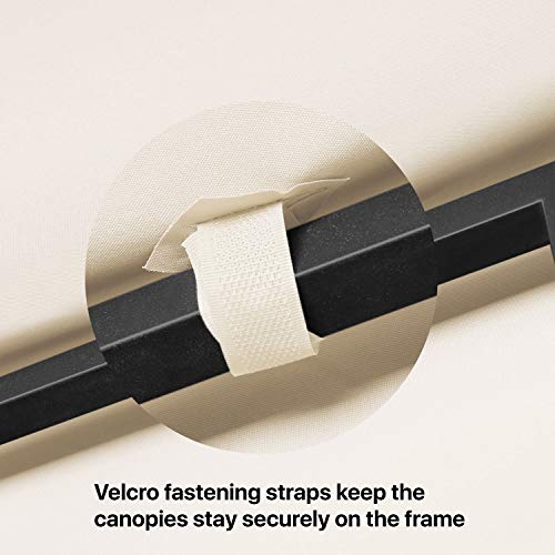 Flexzion Gazebo Top Replacement 10x10 Feet - Canopy Replacement Cover for Double Canopy Tent Dual Tier Pop Up Gazebo Tent Netting Cover, Water, D