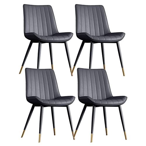 Kitchen Dining Room Furniture Chairs Modern Kitchen PU Leather Dining Chairs Set Of 4,Water Proof PU Leather Side Chair with Metal Legs,Living Ro