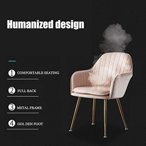 Kitchen Dining Room Furniture Chairs Dining Chairs Velvet Armchairs With Legs And Metal Back For Living Room Bedroom Kitchen Furniture (Color : P