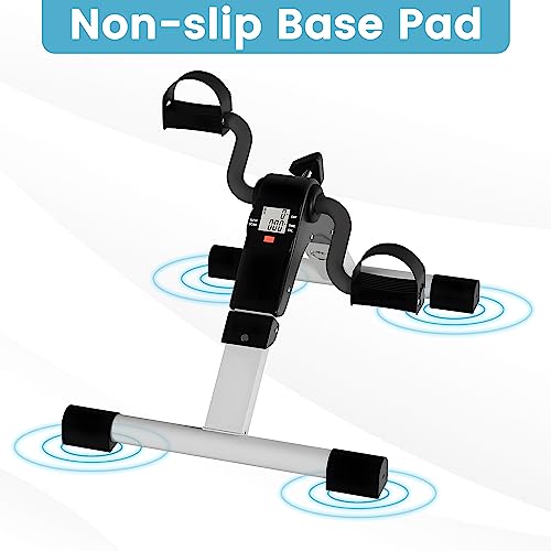 Simuse Under Desk Mini Elliptical Portable Desk Cycle Compact Under Desk Cardio Machine Portable Under Desk Exercise Machine for Home & Office