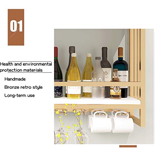 SUCHETA Wine Rack Wall-Mounted Hanging Wine Glass Holder 2-Layer Storage Industrial Wine Cabinet Shelves High Glass Rack Iron Bottle Holder With