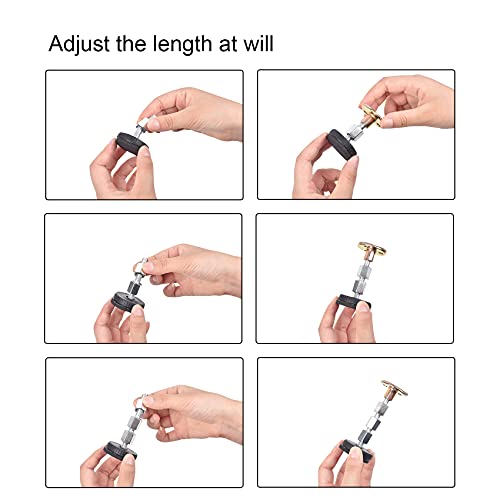 Headboard Stoppers Set of 4 Metal Bed Frame Anti-Shake Tool, Headboard Wall Mounting Brackets, Adjustable Threaded Bed Frame Anti-Shake Tool for