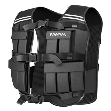 PROIRON Weighted Vest 10kg/20kg, Fully Adjustable Weight Vest for Men Women, Body Weight Vest for Running Workout Walking Boxing Strength Trainin