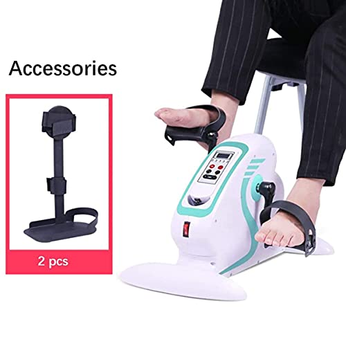 LUNEZY Assisted Bicycle Electric Rehabilitation Bike Pedal with Protective Gear Fitness Exercise Bike for Hand Arm Leg Knee (Mini Exercise Bike)