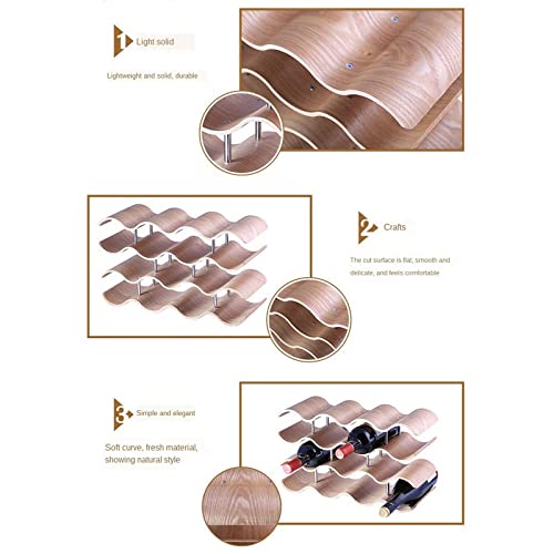 maozi Wooden Wine Rack Wine Bottle Rack Holder Home Grape Shelf Wine Cabinet Solid Wood Bottle Wine Holder