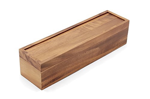Ironwood Gourmet 28631 Townhouse Tea Box, Acacia Wood, 5-Cell