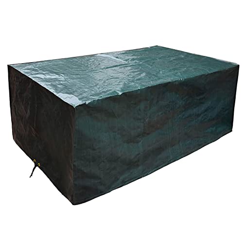 PATIO PLUS Garden Furniture Covers, Rectangular, Furniture set Cover, Outdoor table Cover,Waterproof, Windproof, Anti-UV,180x120x70cm Green