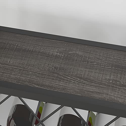 Launica Wine Rack freestanding Floor, Modern Tall Display Wine Storage Shelves, Wood and Metal Rustic Farmhouse Stackable Bakers Rack, Coffee Buf