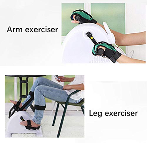 LUNEZY Adjustable Speed Rehabilitation Assisted Bicycle Electric Bike Pedal Trainer with Fitness Exercise Bike Rehab Trainer for Hand Arm Knee Le
