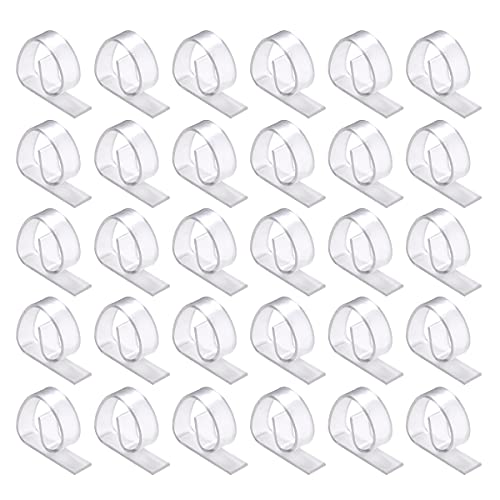 ProTensils 30 Pcs Clear Picnic Tablecloth Clips, Transparent Outdoor Table Clips for upto 1.1" table thickness