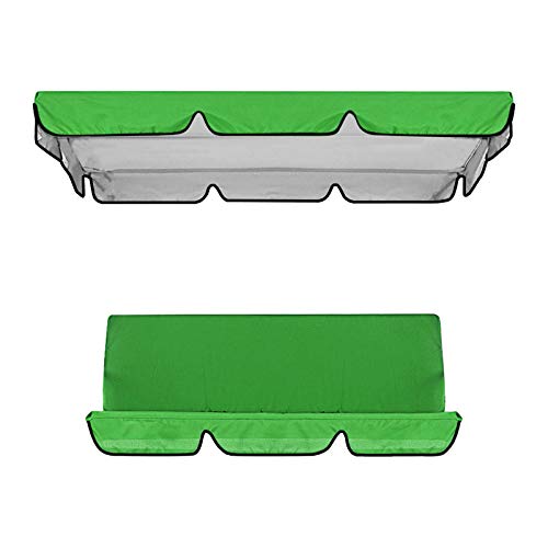 NJGRAE Swing Cushion Cover, Waterproof 3 Seater Swing Seat Cover Bench Cushion Covers Chair Protection for Outdoor Garden Patio Hammock (Gray)